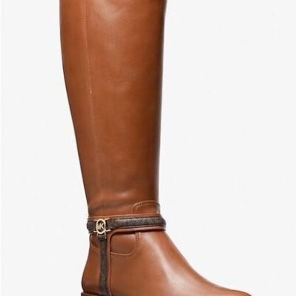 Michael Kors Brown Leather Over the Knee Boots - Picture 3 of 8